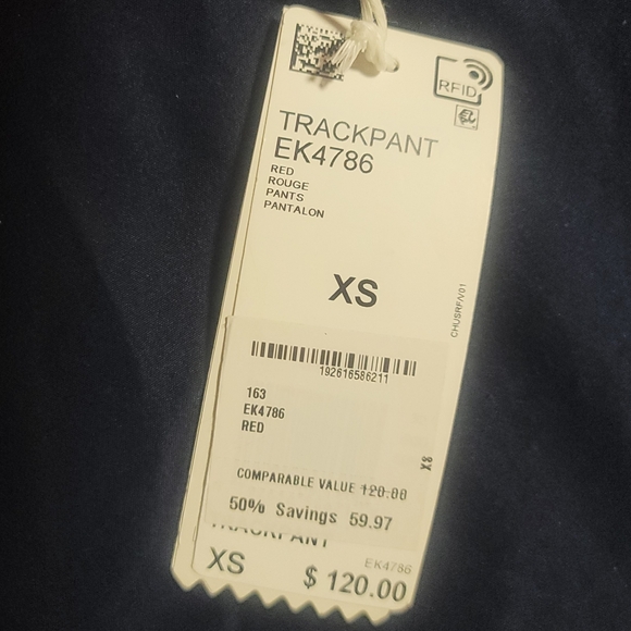 ADIDAS X FIORUCCI Red High Waisted Side Striped Jeans BNWT - Picture 8 of 10